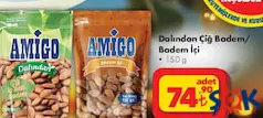 AMİGO DALINDAN ÇİĞ BADEM / BADEM İÇİ 150 G fiyat ve kampanya bilgisi